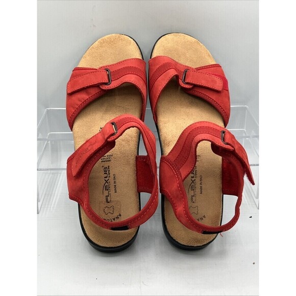 Spring Step Flexus Danila Red Hook and Loop Leather Sandals EU42 US 10.5-11 - Picture 4 of 12